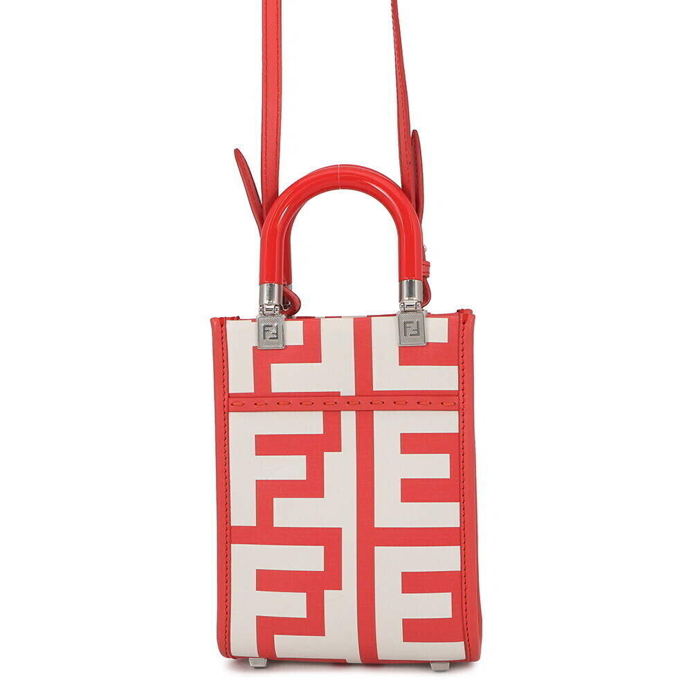 Fendi Sunshine Shopper Canvas Handbag Marc Jacobs Collaboration Shoulder Bag